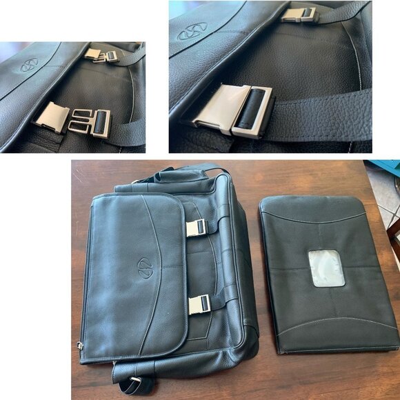 Premium Leather 14 MacBook Pro Messenger Bag w/Sleeve by Michael Santoro Design - Picture 10 of 15